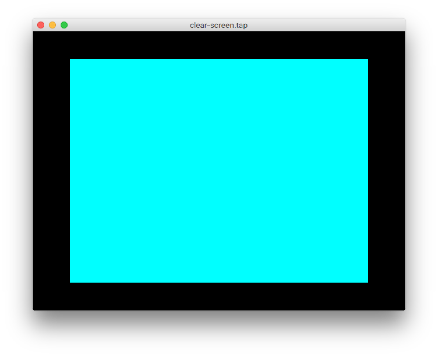cyan screen